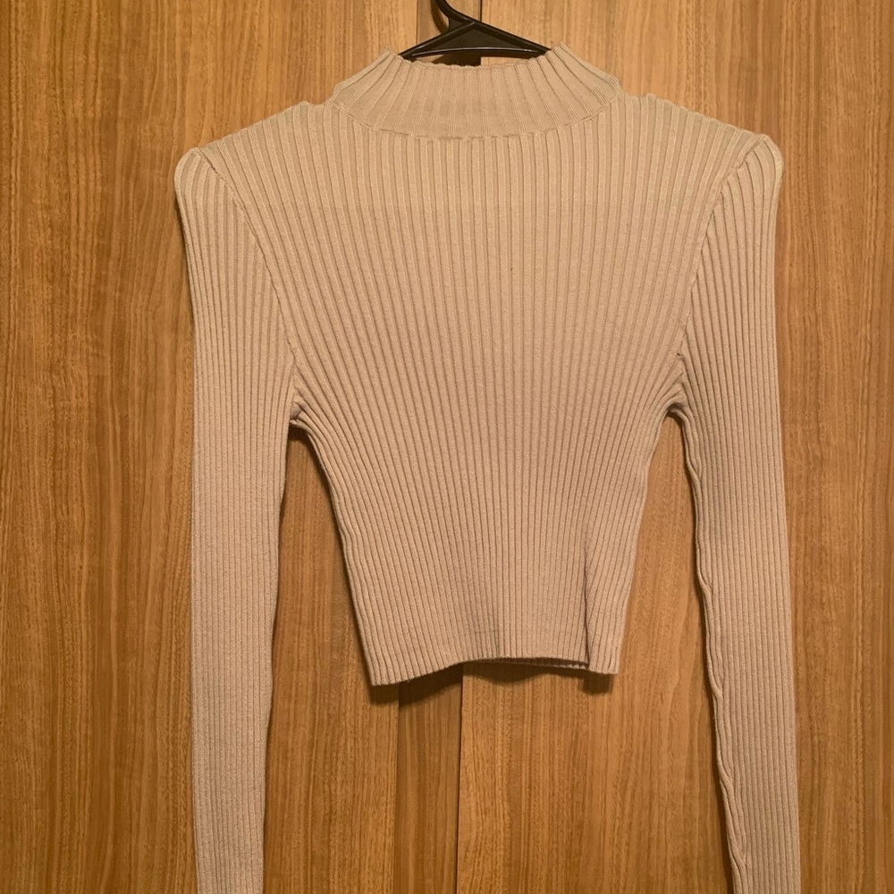 Mock Neck Cropped Longsleeve